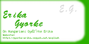 erika gyorke business card